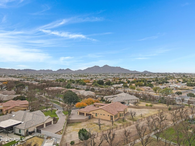 view of mountain feature with a residential view