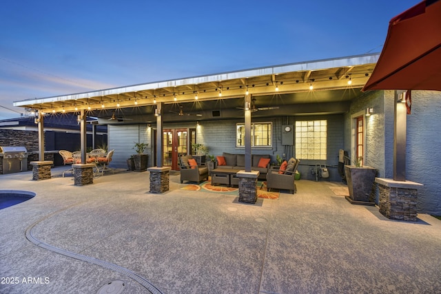 4610 N 14th Ave, Phoenix, AZ 85013 - view of patio / terrace featuring outdoor lounge area, grilling area, and a swimming pool
