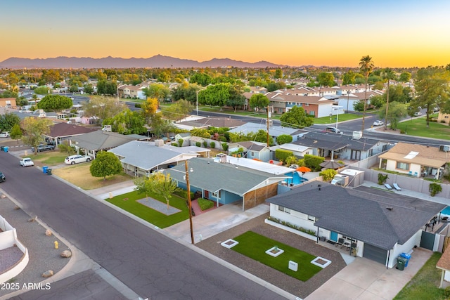 4610 N 14th Ave, Phoenix, AZ 85013 - aerial view at dusk of a residential view and a mountain view