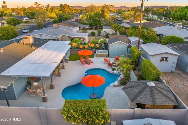 4610 N 14th Ave, Phoenix, AZ 85013 - aerial view of residential area with a pool