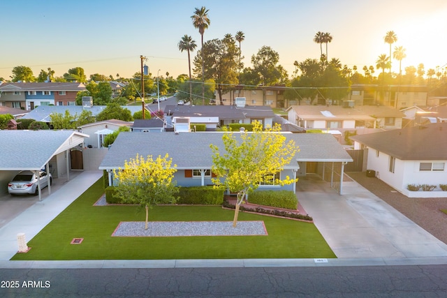 4610 N 14th Ave, Phoenix, AZ 85013 - aerial view at dusk of a residential view