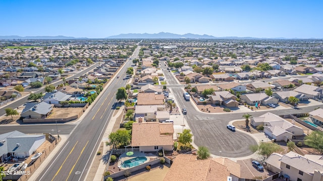 aerial view featuring a mountain view