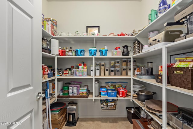 view of pantry