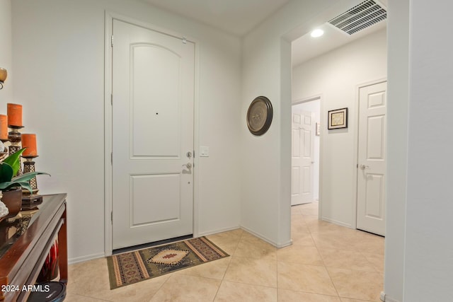 view of tiled entrance foyer