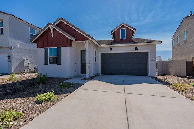 view of front of house featuring a garage