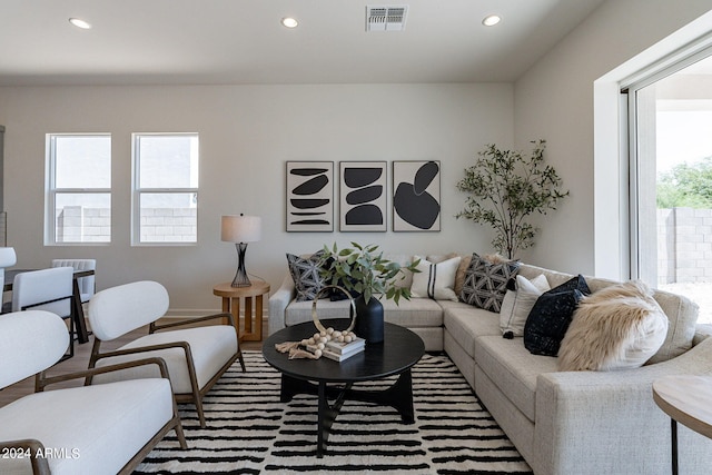 living room with a wealth of natural light