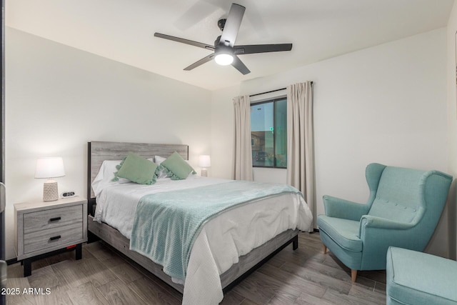 756 E Appaloosa Rd, Gilbert, AZ 85296 - bedroom featuring ceiling fan and wood finished floors