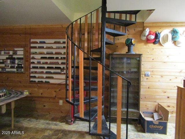2007 N Murchison Cir, Payson, AZ 85541 - stairs featuring wooden walls