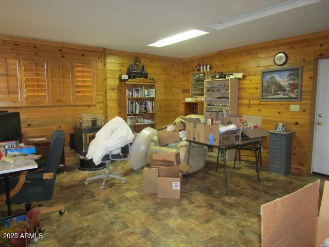 2007 N Murchison Cir, Payson, AZ 85541 - home office with wood walls and stone finish flooring