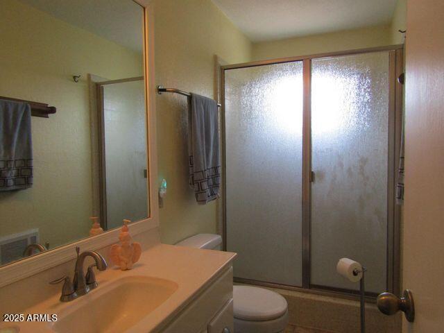 2007 N Murchison Cir, Payson, AZ 85541 - full bath featuring toilet, a shower with shower door, and vanity