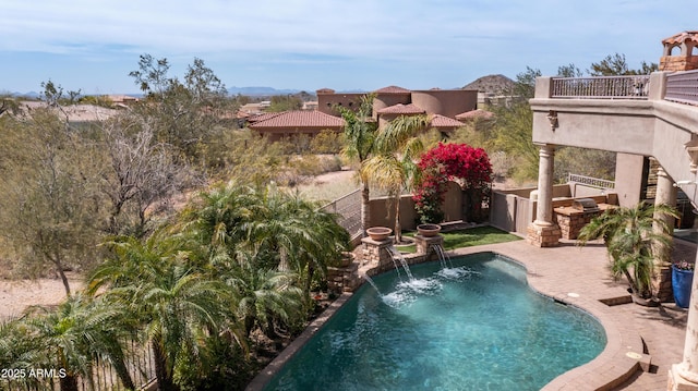 4332 N Santiago Cir, Mesa, AZ 85215 - outdoor pool featuring a patio and fence