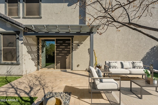 view of patio featuring outdoor lounge area