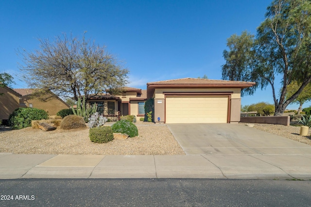 view of front facade with a garage