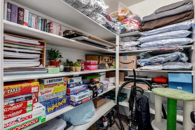 view of storage area
