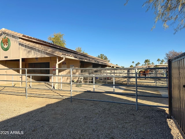 view of horse barn