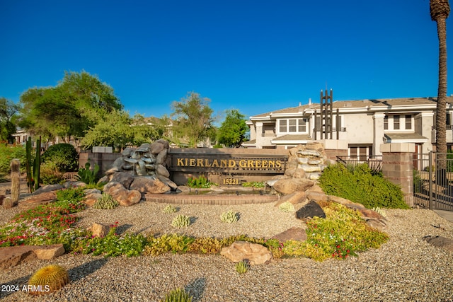 view of community sign