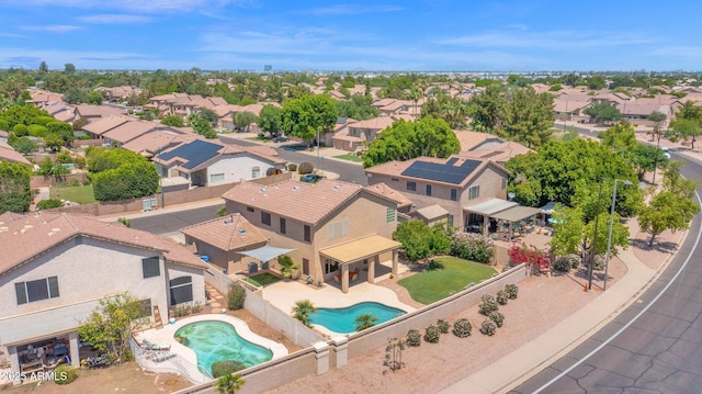 981 N Quail Ln, Gilbert, AZ 85233 - aerial perspective of suburban area featuring a pool