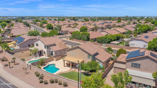 981 N Quail Ln, Gilbert, AZ 85233 - aerial perspective of suburban area featuring a pool