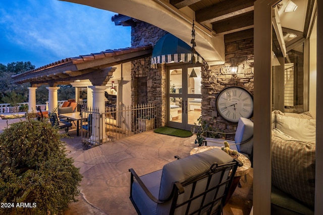 view of patio / terrace with french doors