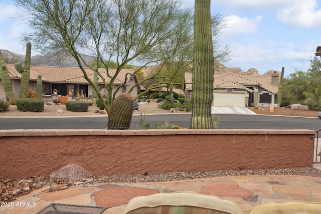 5552 S Feather Bush Ct, Gold Canyon, AZ 85118 - view of front of house with a tiled roof and fence