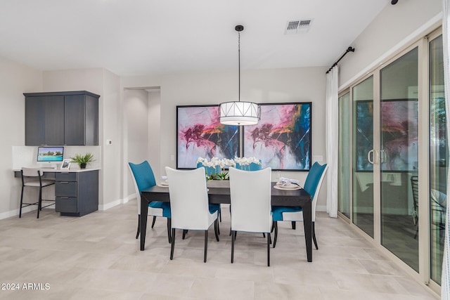 view of dining area