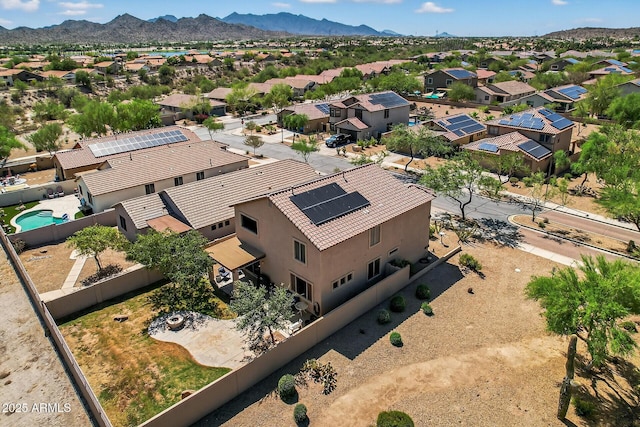 18132 W Cardinal Dr, Goodyear, AZ 85338 - aerial view of residential area featuring a mountainous background