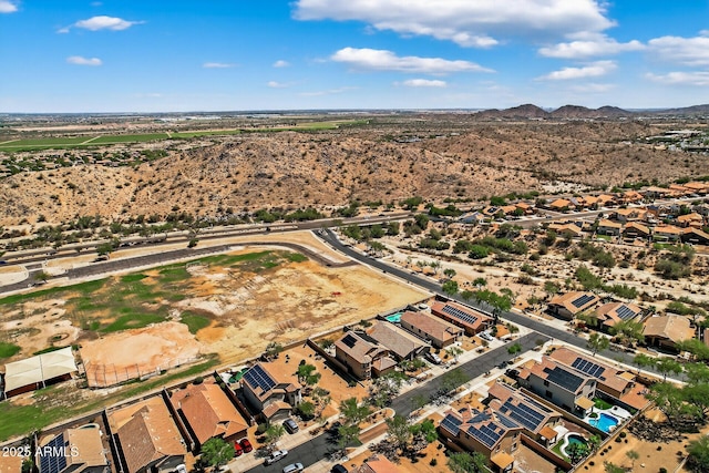 18132 W Cardinal Dr, Goodyear, AZ 85338 - aerial perspective of suburban area featuring a mountain backdrop and a desert landscape
