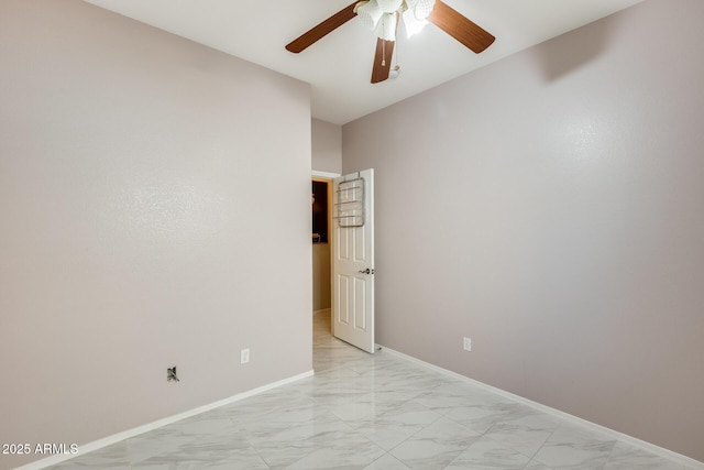 unfurnished room featuring ceiling fan