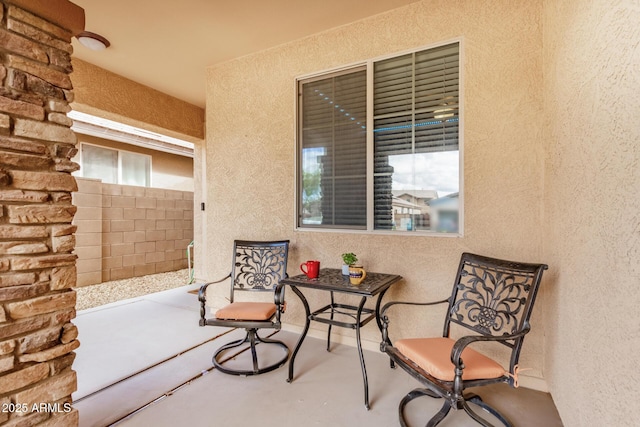 view of patio / terrace with fence