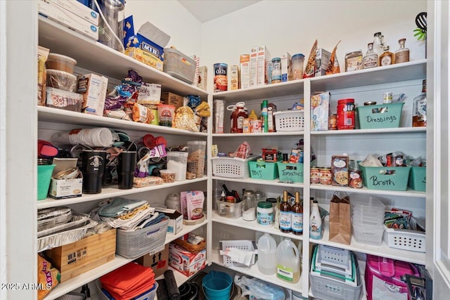 view of pantry