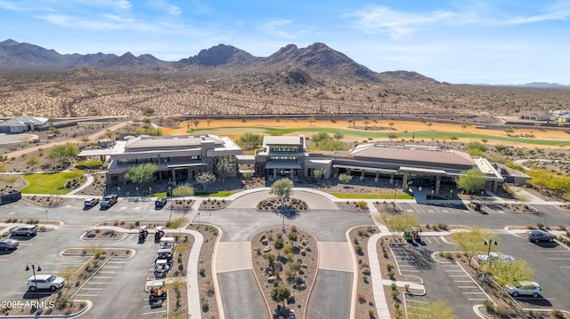 bird's eye view featuring a mountain view