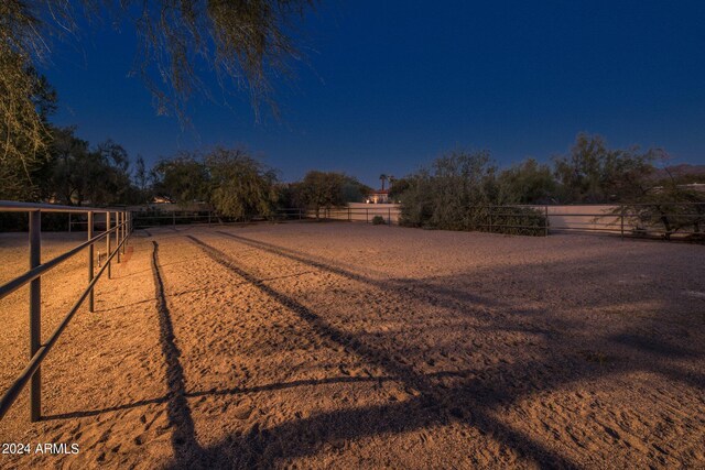 view of road featuring a rural view