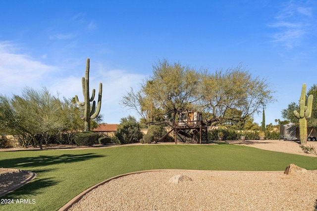 surrounding community featuring a lawn