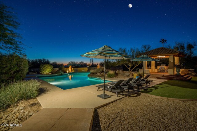 view of pool featuring a patio area