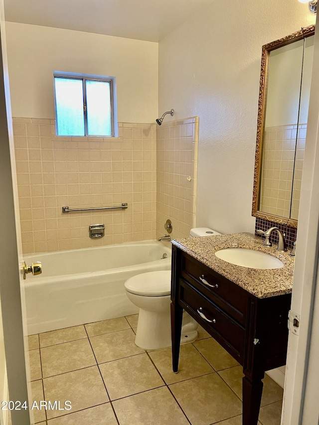 5522 E Colby St, Mesa, AZ 85205 - bathroom featuring vanity, washtub / shower combination, and tile patterned floors