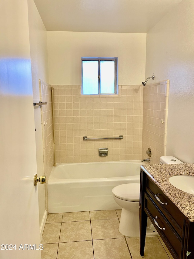 5522 E Colby St, Mesa, AZ 85205 - bathroom featuring tile patterned flooring, vanity, and tub / shower combination