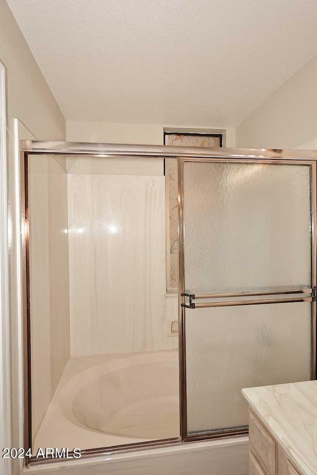 bathroom featuring plus walk in shower