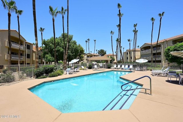 view of pool with a patio area