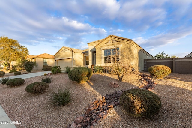 view of front of home featuring a garage