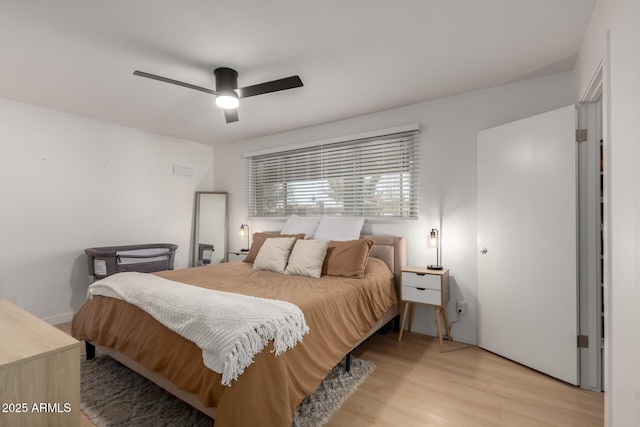 7811 N 32nd Ave, Phoenix, AZ 85051 - bedroom featuring light wood-style flooring and a ceiling fan