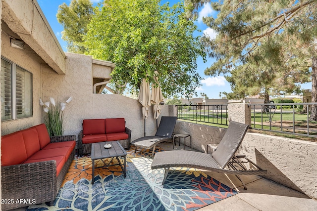 7832 E Via Marina, Scottsdale, AZ 85258 - view of patio with an outdoor living space