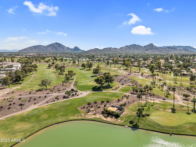 7832 E Via Marina, Scottsdale, AZ 85258 - aerial view of residential area featuring a golf course and a water and mountain view