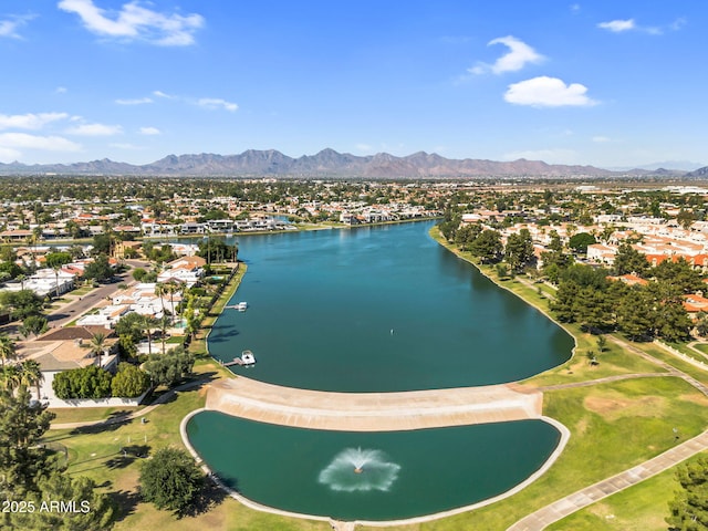 7832 E Via Marina, Scottsdale, AZ 85258 - aerial perspective of suburban area with a water and mountain view