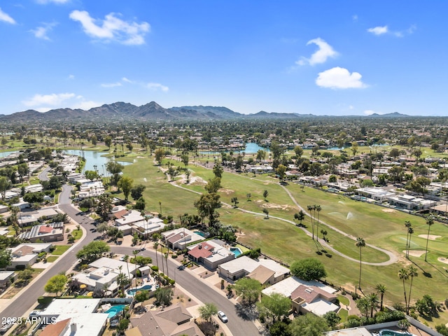 7832 E Via Marina, Scottsdale, AZ 85258 - aerial perspective of suburban area with a water and mountain view and a golf course