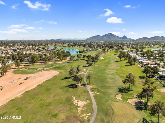 7832 E Via Marina, Scottsdale, AZ 85258 - aerial view of residential area with a water and mountain view and a golf course