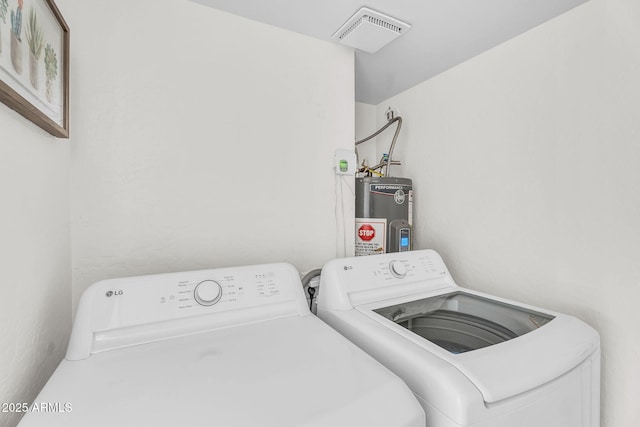 7832 E Via Marina, Scottsdale, AZ 85258 - washroom with water heater and washer and dryer
