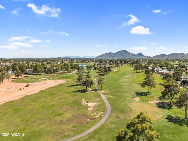 7832 E Via Marina, Scottsdale, AZ 85258 - aerial perspective of suburban area featuring a water and mountain view and a golf club
