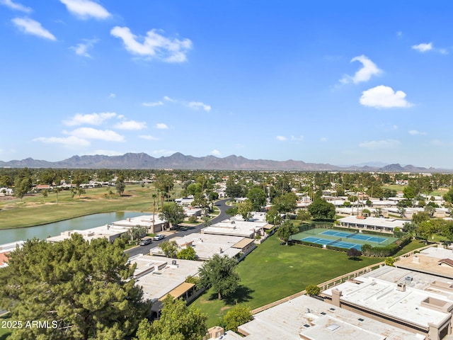 7832 E Via Marina, Scottsdale, AZ 85258 - aerial perspective of suburban area with a water and mountain view