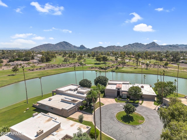 7832 E Via Marina, Scottsdale, AZ 85258 - aerial view of residential area with a water and mountain view and a golf course