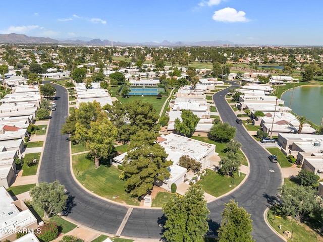 7832 E Via Marina, Scottsdale, AZ 85258 - aerial view of residential area with a water and mountain view